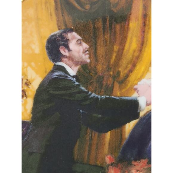 The Proposal Gone With The Wind Year 1988 Fine China 8 1/2" Wall Decor Plate Vtg - Picture 3 of 13